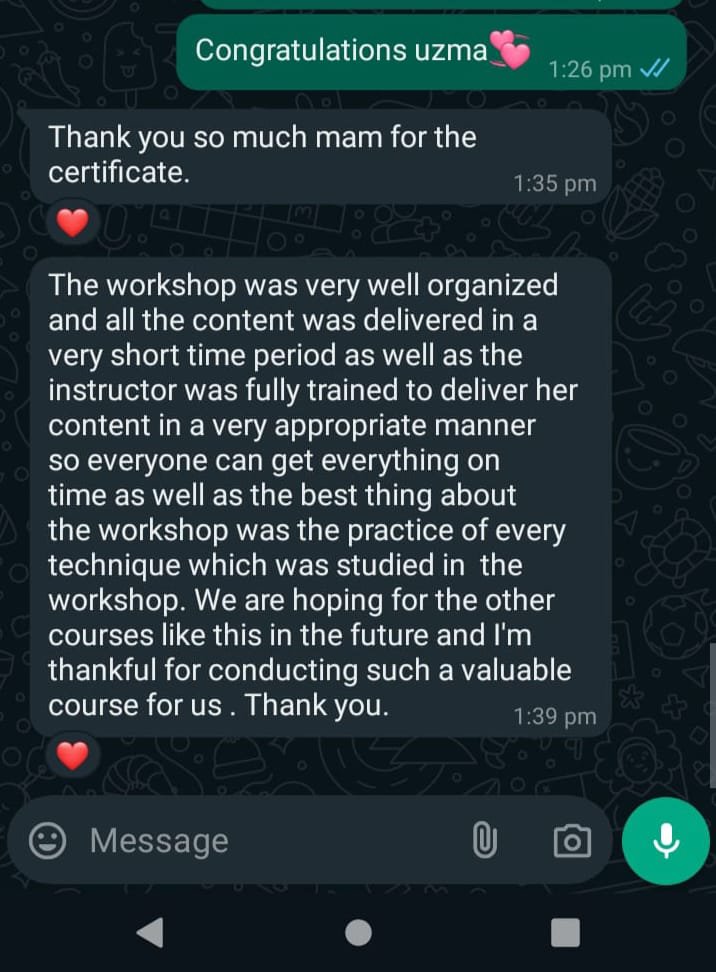 Student WhatsApp feedback