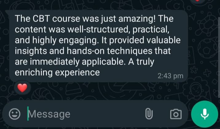 Student WhatsApp feedback