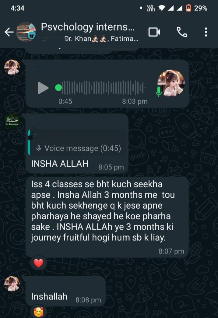 Student WhatsApp feedback